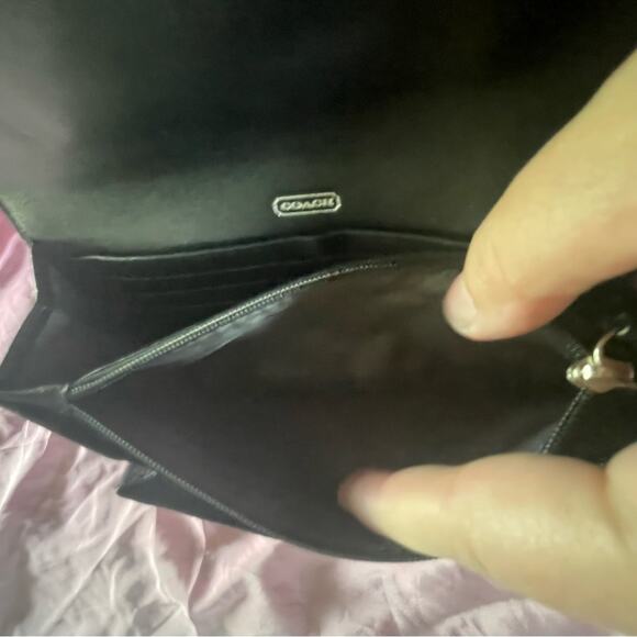 Coach Python Glitter Black Leather Wallet - EUC - Picture 8 of 8